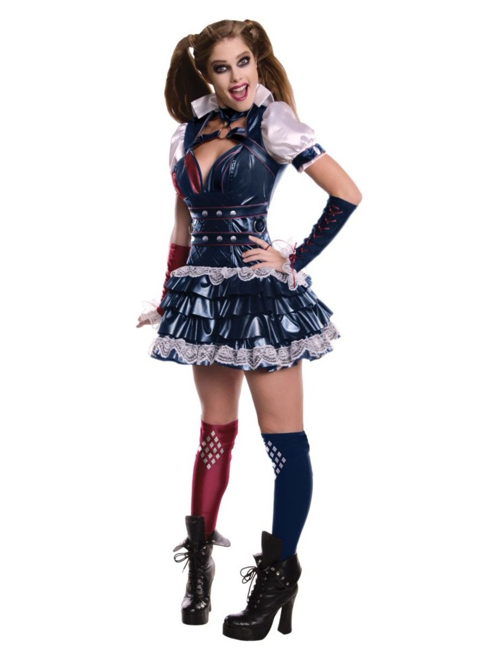 Rubie's Navy Blue and Red Harlequin Maid Costume